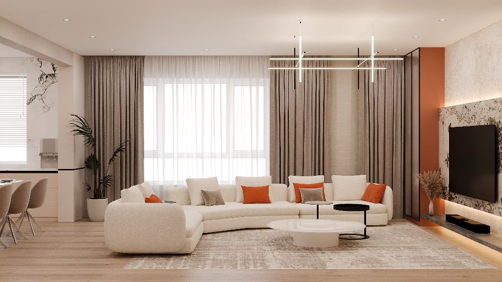 Warm Living Room Furniture — 3