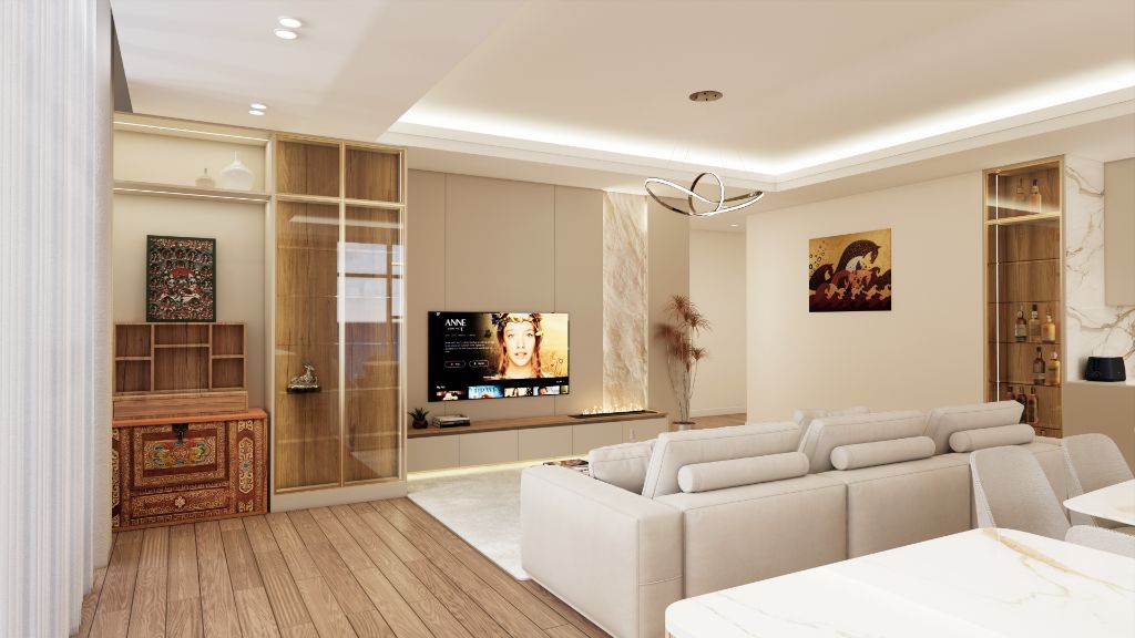 Warm Living Room Furniture — 4